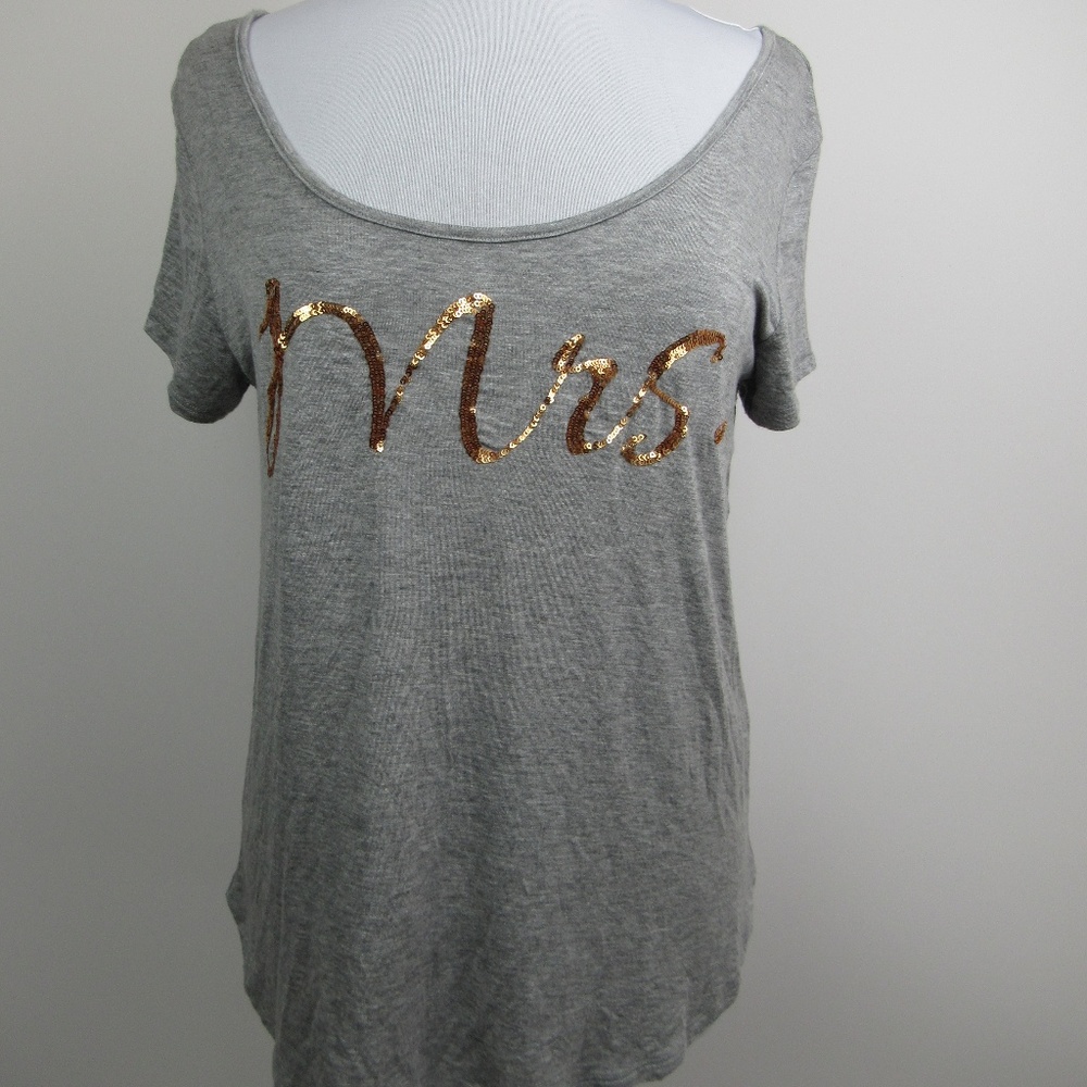 Sweet Claire Mrs. Sequined Shirt, Size Medium